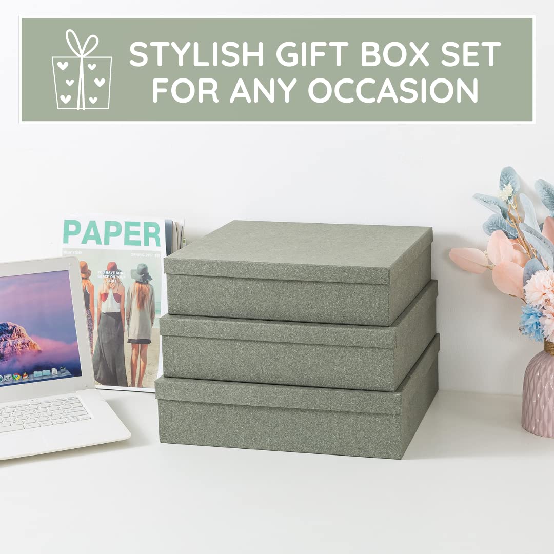 Soul & Lane: Paper Storage Boxes with Lids - from Premium Kraft Paper (Pack of 3) - The Tribalist