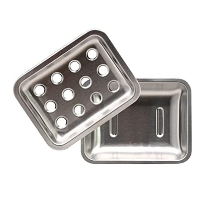 SPARRO: Double Layer Stainless Steel Soap Holder with Draining Tray - The Tribalist