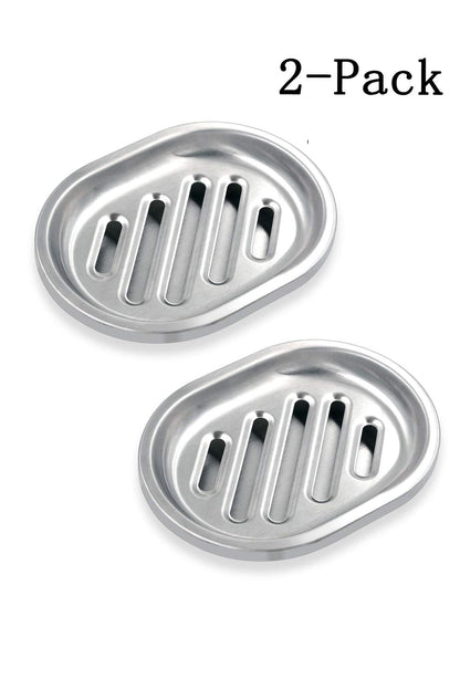 SPARRO: Double Layer Stainless Steel Soap Holder with Draining Tray - The Tribalist