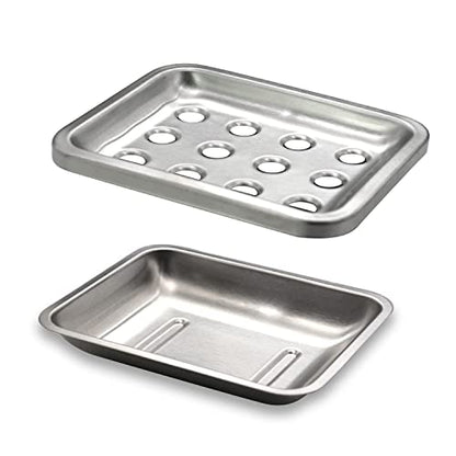 SPARRO: Double Layer Stainless Steel Soap Holder with Draining Tray - The Tribalist