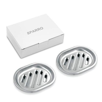 SPARRO: Double Layer Stainless Steel Soap Holder with Draining Tray - The Tribalist