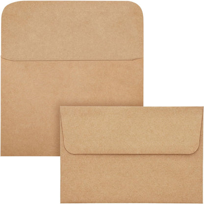 Sustainable Greetings: Kraft Paper Blank Cards and Envelopes - 4x6 inches (100 Pack) - The Tribalist