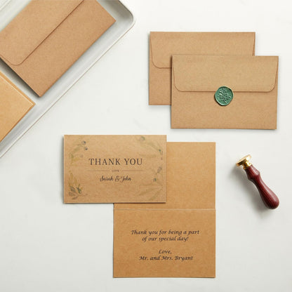 Sustainable Greetings: Kraft Paper Blank Cards and Envelopes - 4x6 inches (100 Pack) - The Tribalist