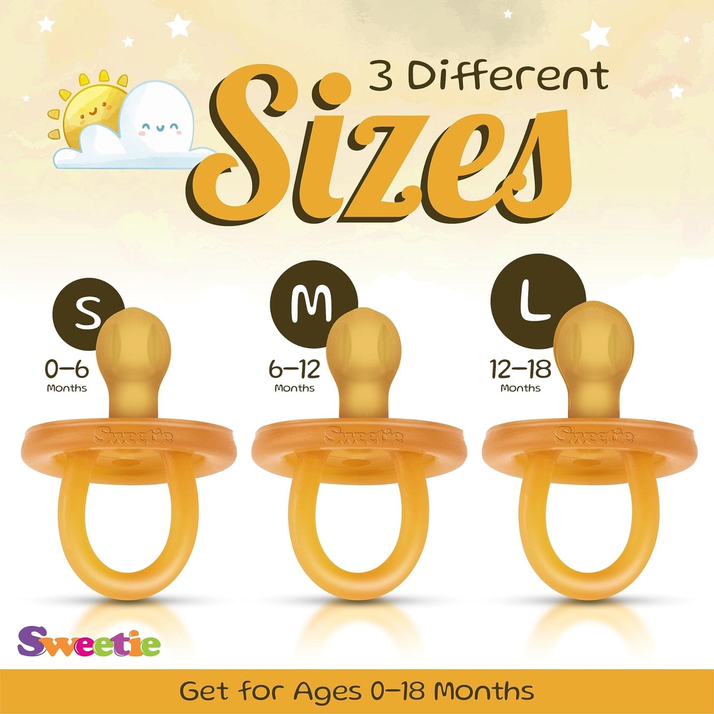 SWEETIE: Natural Rubber Pacifier – Rounded Nipple, BPA - Free, Safe for Babies - The Tribalist