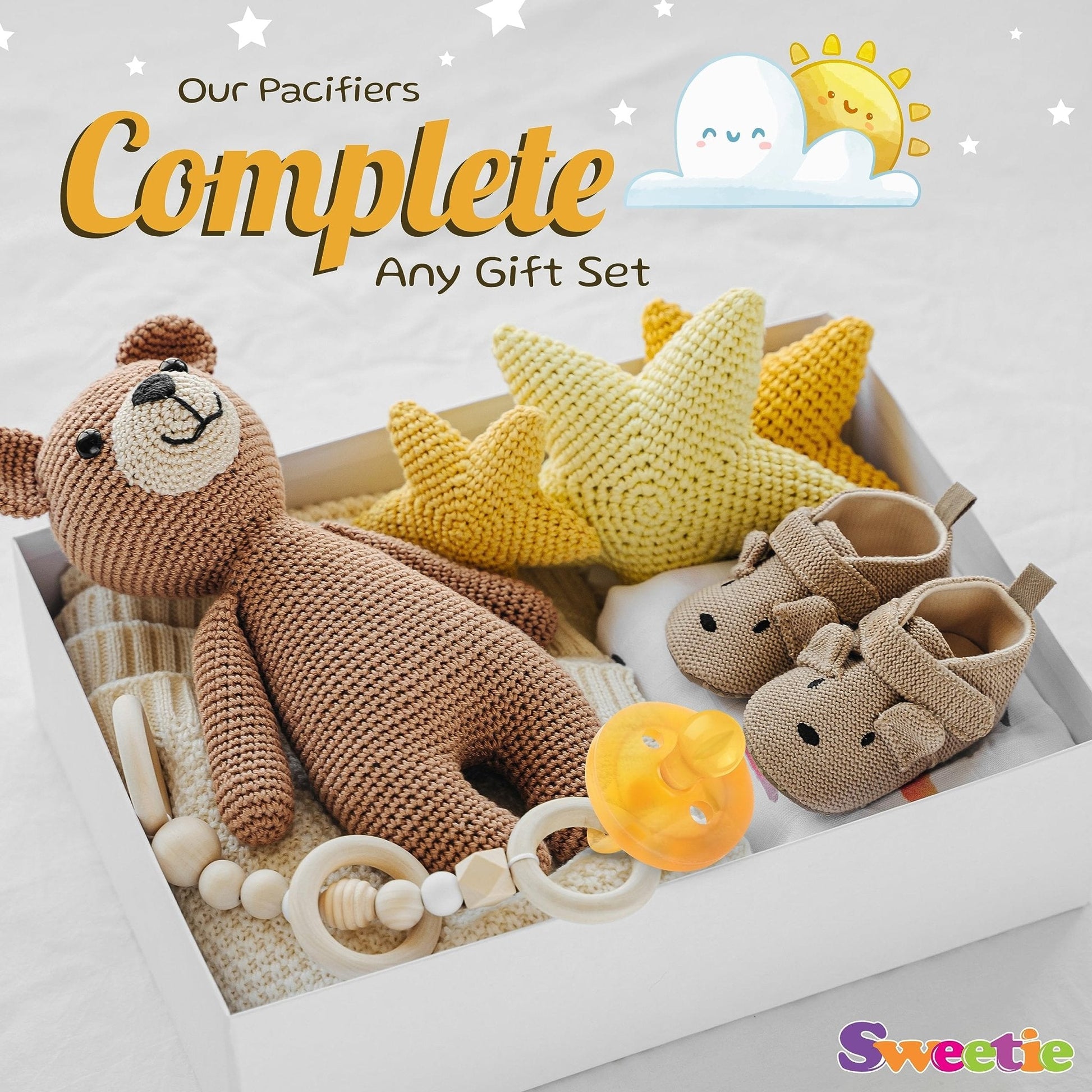 SWEETIE: Natural Rubber Pacifier – Rounded Nipple, BPA - Free, Safe for Babies - The Tribalist