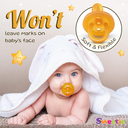 SWEETIE: Natural Rubber Pacifier – Rounded Nipple, BPA - Free, Safe for Babies - The Tribalist