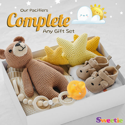 SWEETIE: Natural Rubber Pacifier – Rounded Nipple, BPA - Free, Safe for Babies - The Tribalist