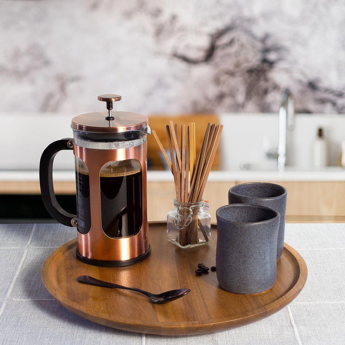 The Tribalist - TB Home: Acacia Wood Lazy Susan Organizer