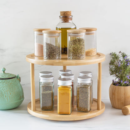 The Tribalist - TB Home: Acacia Wood Lazy Susan Organizer