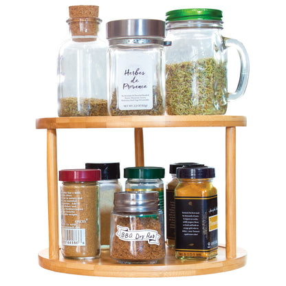 The Tribalist - TB Home: Acacia Wood Lazy Susan Organizer