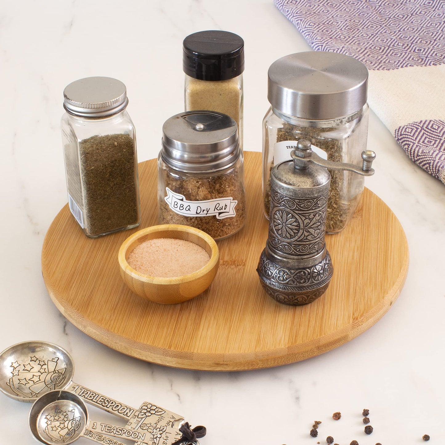 The Tribalist - TB Home: Acacia Wood Lazy Susan Organizer