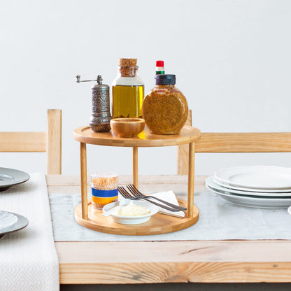 The Tribalist - TB Home: Acacia Wood Lazy Susan Organizer