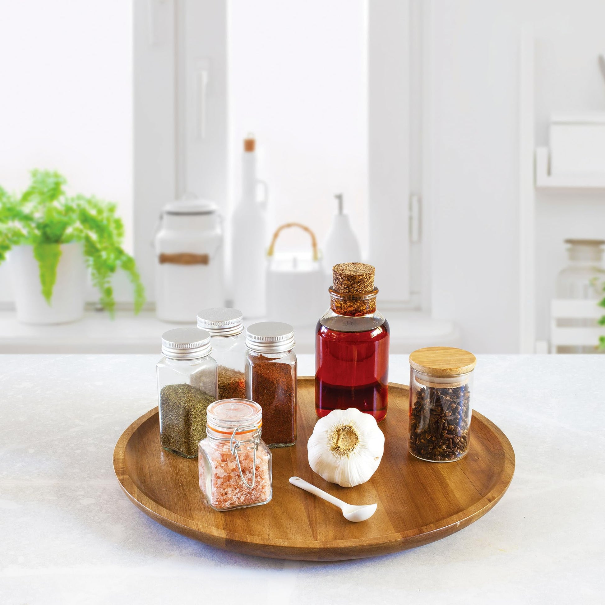 The Tribalist - TB Home: Acacia Wood Lazy Susan Organizer