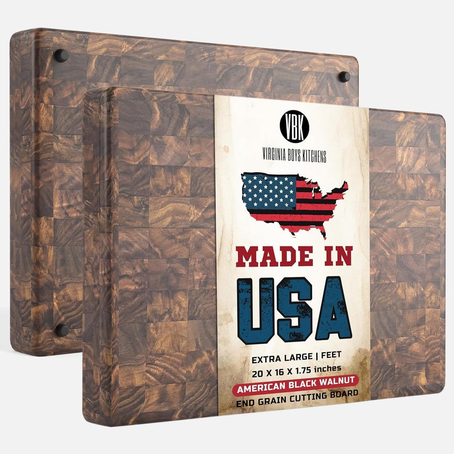 Virginia Boys Kitchens: End Grain Cutting Board - American Black Walnut - The Tribalist