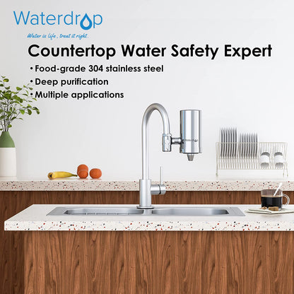 The Tribalist - Waterdrop: Stainless-Steel Faucet with Carbon Block Water Filter System