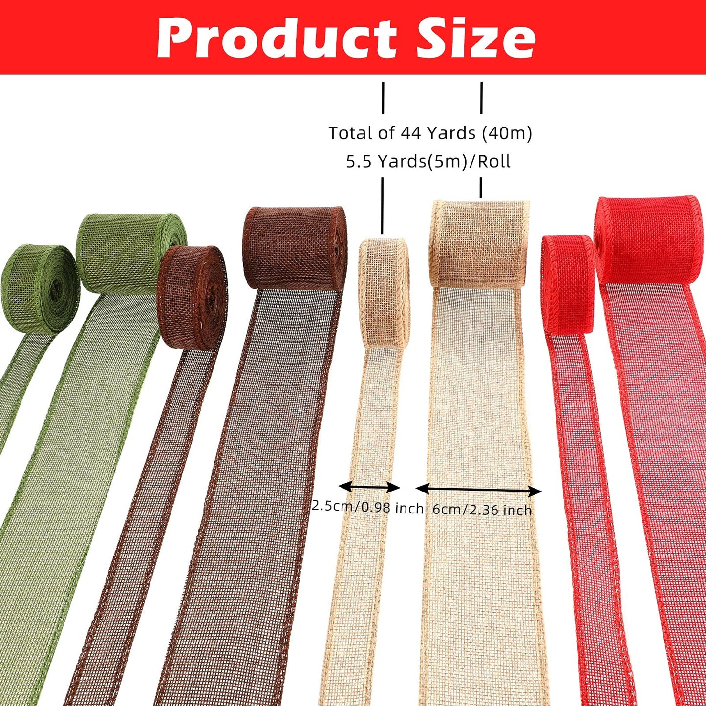 WILLBOND: Natural Burlap Wired Ribbons – Set of 8 Rolls for DIY Crafts & Gift Wrapping - The Tribalist