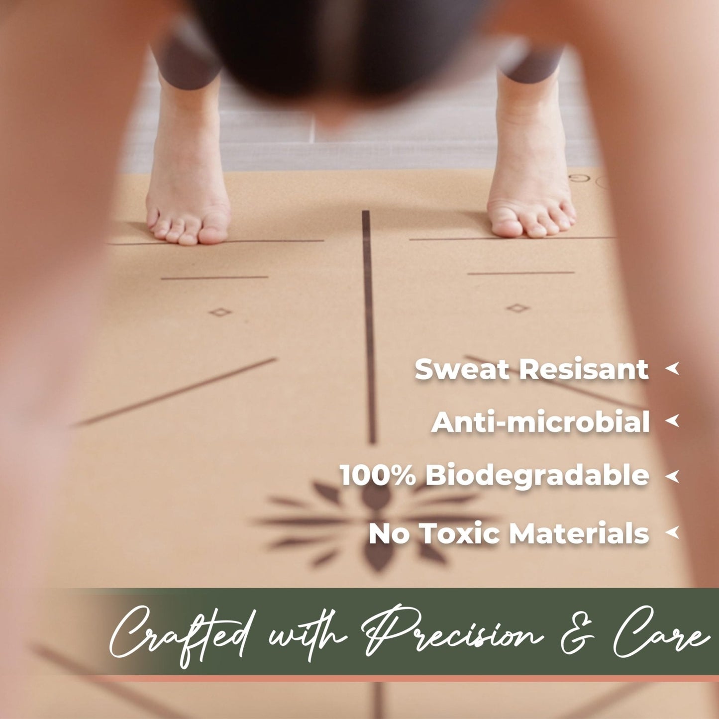 Y O GAYO: Premium Non - Slip Cork Yoga Mat – 5mm Thick, Natural Rubber Base, Eco - Friendly with Alignment Lines - The Tribalist