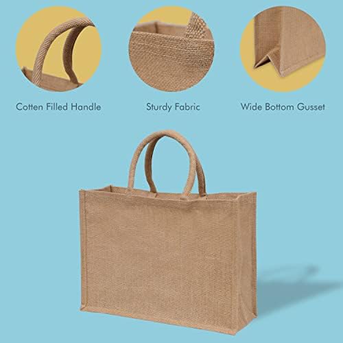 Yogi's Gift: Tote Bag with Handle - 100% Natural Jute Bag - The Tribalist