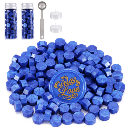 Yoption: Sealing Wax Beads Kit - 150 Pieces, with a Wax Seal Spoon and 2 Pcs Tea Candles - The Tribalist