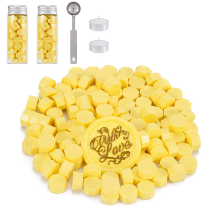 Yoption: Sealing Wax Beads Kit - 150 Pieces, with a Wax Seal Spoon and 2 Pcs Tea Candles - The Tribalist