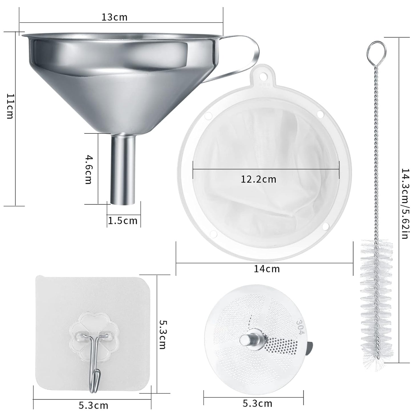 YOUYIDUN: Stainless Steel Kitchen Funnel Set - The Tribalist