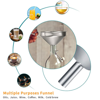 YOUYIDUN: Stainless Steel Kitchen Funnel Set - The Tribalist